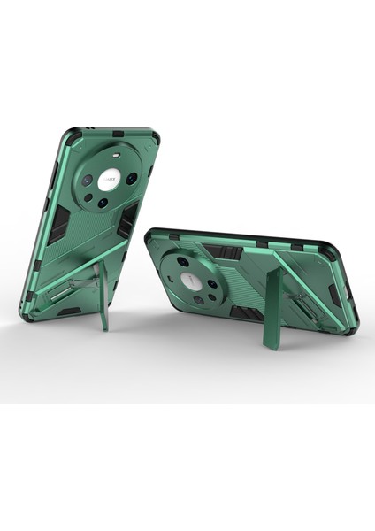 Huawei Mate 60 Pro Kickstand Arka Kapak Pc+Tpu Darbeye Dayanıklı Akıllı Telefon Kılıfı-Yeşil (Yurt Dışından) modelleri