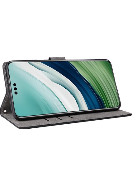 Huawei Mate 60 Kılıf Rfıd Engelleme Cüzdan Pu Deri Stand Telefon Kılıfı Kayışlı-Siyah (Yurt Dışından) modelleri