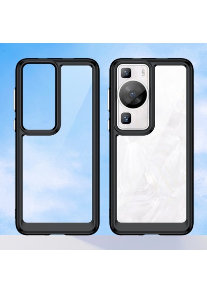 Huawei P60/P60 Pro Için Yükseltilmiş Çerçeveli Telefon Kılıfı, Tpu+Akrilik Telefon Kabuğu Düşme Koruması Kılıfı-Siyah (Yurt Dışından) fiyatları