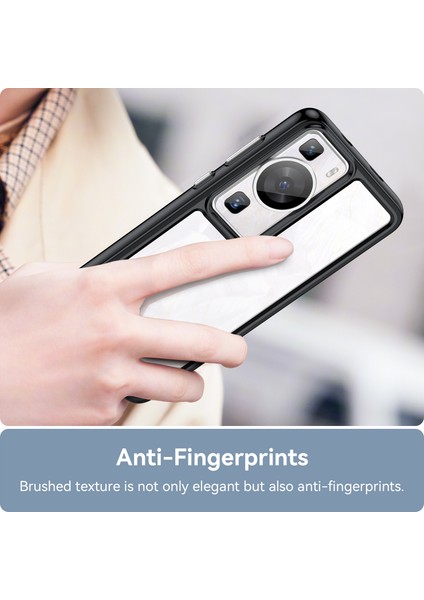 Huawei P60/P60 Pro Için Yükseltilmiş Çerçeveli Telefon Kılıfı, Tpu+Akrilik Telefon Kabuğu Düşme Koruması Kılıfı-Siyah (Yurt Dışından) indirimleri
