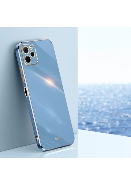 Xınlı Huawei Nova Y61 4g Galvanik Çerçeve Telefon Kılıfı Tpu Kapak Kamera Lens Korumalı-Mavi (Yurt Dışından) fırsatları