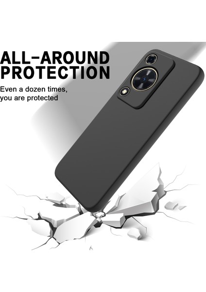 Huawei Nova Y72 4g/enjoy 70 Çizilmez Sıvı Silikon Telefon Kılıfı Askılı-Siyah (Yurt Dışından) modelleri