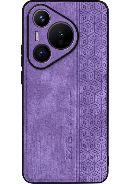 Azns Huawei Pura 70 Pro/pura 70 Pro+Kılıf Pu Deri+Tpu Desen Baskılı Telefon Kılıfı-Mor (Yurt Dışından) fırsatları