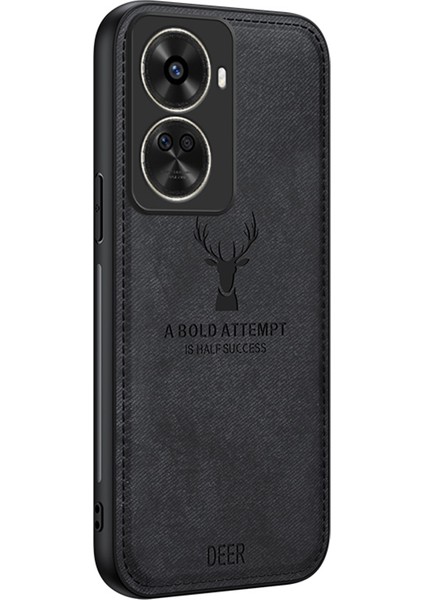 Huawei Nova 11 Se/nova 12 Se 4g Telefon Kılıfı Rafine Geyik Desenli Yumuşak Dokulu Kapak-Siyah (Yurt Dışından)