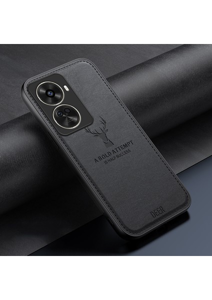 Huawei Nova 11 Se/nova 12 Se 4g Telefon Kılıfı Rafine Geyik Desenli Yumuşak Dokulu Kapak-Siyah (Yurt Dışından)