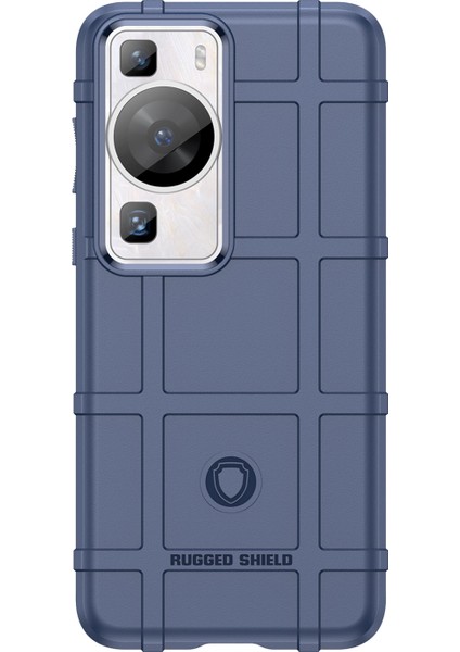 Huawei P60/P60 Pro Kare Izgara Dokulu Telefon Kılıfı Çizilmeye Dayanıklı Cep Telefonu Kapağı-Mavi (Yurt Dışından) fiyatları