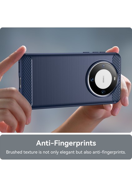 Huawei Mate 60 Pro Kılıf Ince Karbon Fiber Doku Fırçalanmış Telefon Arka Kapağı-Mavi (Yurt Dışından) indirimleri