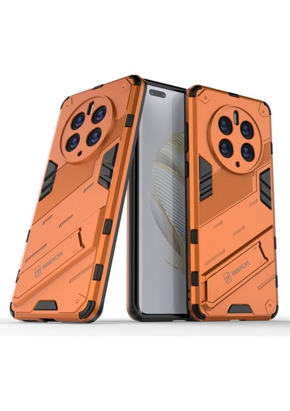 Huawei Mate 50 Pro Telefon Kılıfı Kickstand Pc + Tpu Hibrit Koruyucu Kılıf Düşmeye Karşı Darbeye Dayanıklı Kapak-Turuncu (Yurt Dışından) modelleri