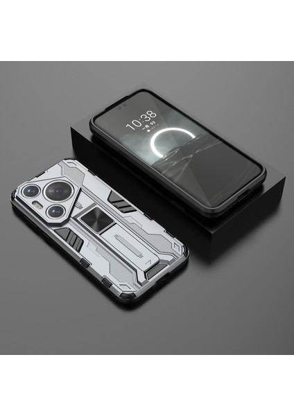 Huawei Pura 70 Kılıf Katlanabilir Kickstand Pc+Tpu Hibrit Telefon Kılıfı-Gri (Yurt Dışından) indirimleri