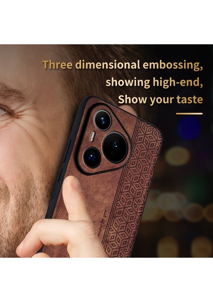 Azns Huawei Pura 70 Pro/pura 70 Pro+Kılıf Pu Deri+Tpu Desen Baskılı Telefon Kılıfı-Kahverengi (Yurt Dışından) indirimleri
