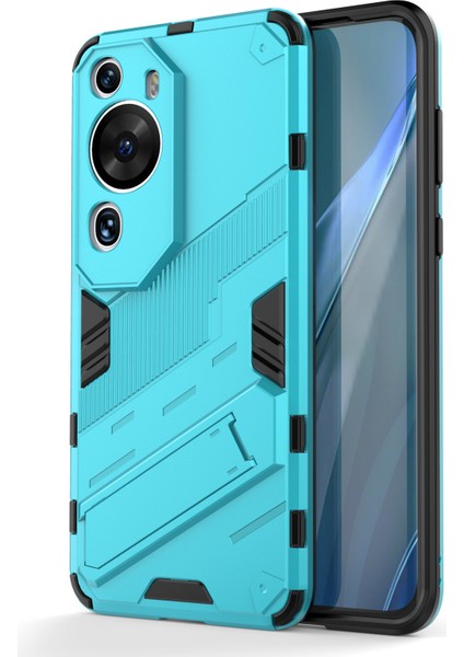 Huawei P60 Art Pc+Tpu Defender Telefon Kılıfı Kickstand Darbeye Dayanıklı Kapak-Bebek Mavisi (Yurt Dışından)