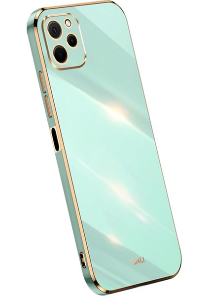 Xınlı Huawei Nova Y61 4g Galvanik Çerçeve Telefon Kılıfı Tpu Kapak Kamera Lens Korumalı-Camgöbeği (Yurt Dışından)