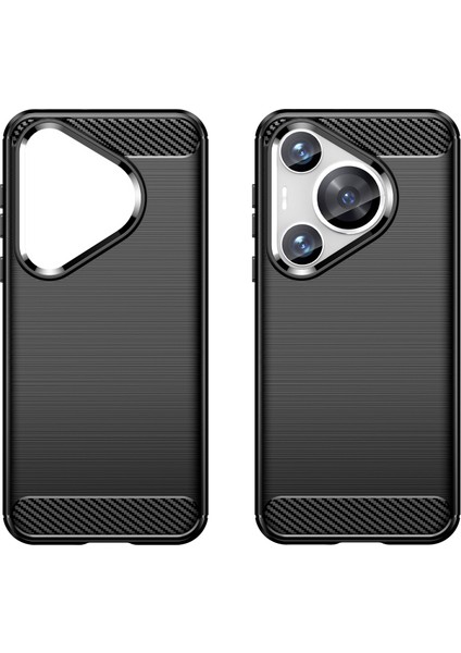 Huawei Pura 70 Pro/70 Pro+Kılıf Parmak Izi Önleyici Tpu Kapak Karbon Fiber Doku-Siyah (Yurt Dışından) modelleri