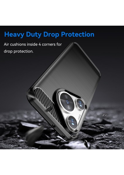 Huawei Pura 70 Pro/70 Pro+Kılıf Parmak Izi Önleyici Tpu Kapak Karbon Fiber Doku-Siyah (Yurt Dışından) fırsatları