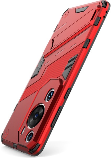 Huawei P60 Art Pc+Tpu Defender Telefon Kılıfı Kickstand Darbeye Dayanıklı Kapak-Kırmızı (Yurt Dışından) fırsatları