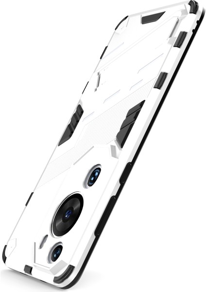 Huawei P60 Art Pc+Tpu Defender Telefon Kılıfı Kickstand Darbeye Dayanıklı Kapak-Beyaz (Yurt Dışından) fırsatları