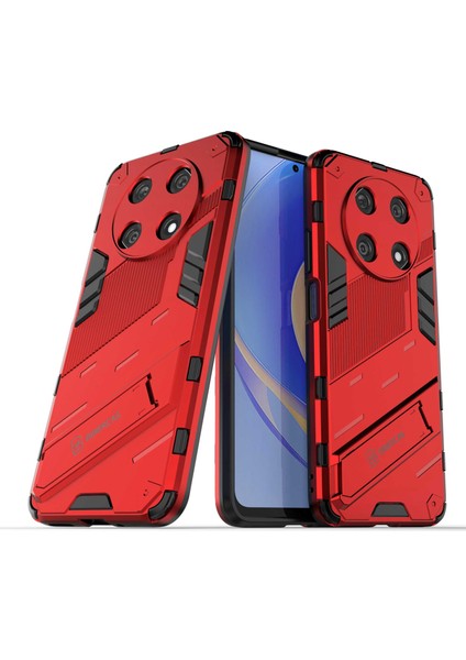 Huawei Enjoy 50 Pro 4g/nova Y90 4g Darbeye Dayanıklı Kılıf Kickstand Pc+Tpu Hibrit Telefon Kılıfı Düşmeye Lı Kapak-Kırmızı (Yurt Dışından) modelleri