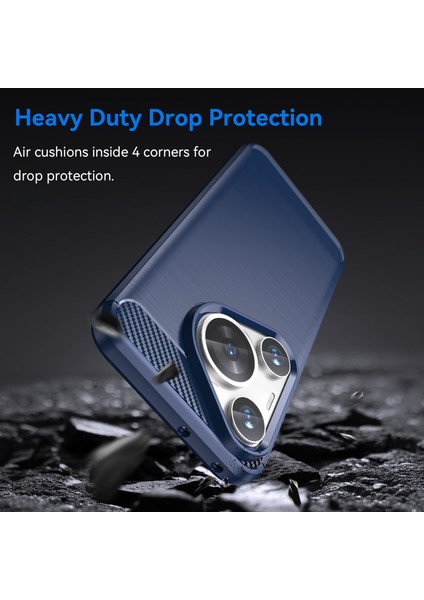 Huawei Pura 70 Pro/70 Pro+Kılıf Parmak Izi Önleyici Tpu Kapak Karbon Fiber Doku-Mavi (Yurt Dışından) fırsatları