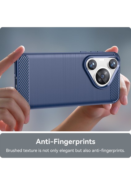 Huawei Pura 70 Pro/70 Pro+Kılıf Parmak Izi Önleyici Tpu Kapak Karbon Fiber Doku-Mavi (Yurt Dışından) indirimleri