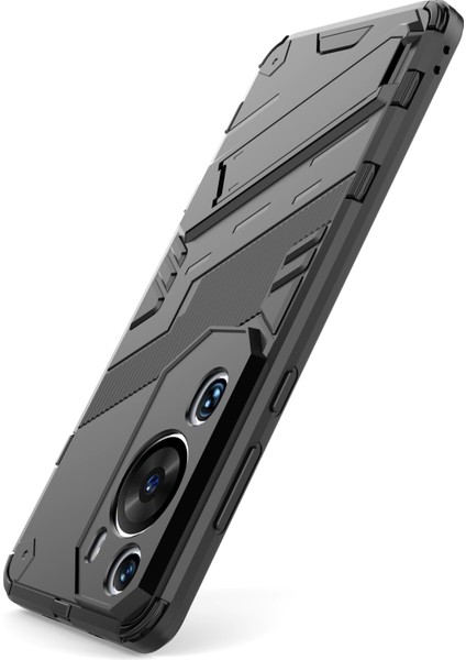 Huawei P60 Art Pc+Tpu Defender Telefon Kılıfı Kickstand Darbeye Dayanıklı Kapak-Siyah (Yurt Dışından) fırsatları