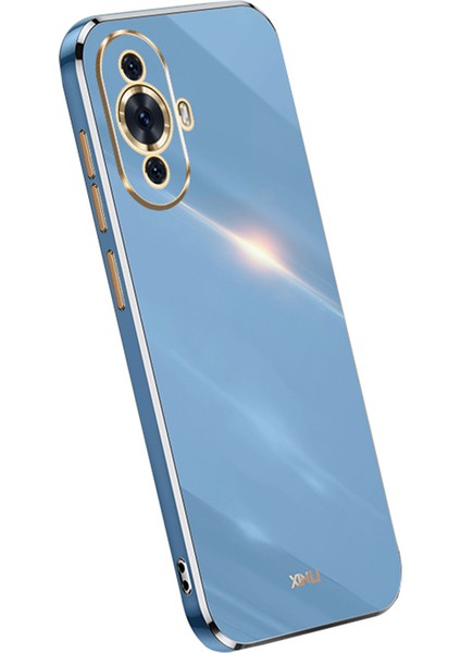 Huawei Nova 11/nova 12S 4g/nova 12 Lite 4g Için Xınlı Düşmeye Karşı Telefon Kılıfı, Elektrokaplama Hassas Lens Kesik Tpu Kapak-Mavi (Yurt Dışından)