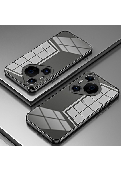 Huawei Pura 70 Pro/pura 70 Pro+Kılıf Renkli Çerçeve Elektrokaplama Tpu Telefon Kılıfı-Siyah (Yurt Dışından) indirimleri