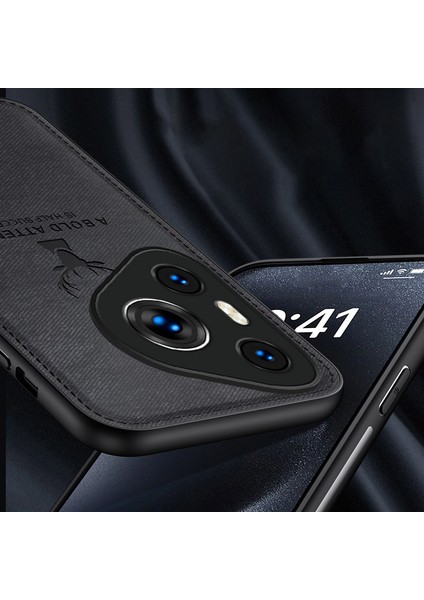 Huawei Pura 70 Kılıf Geyik Desenli Kumaş Doku Deri+Pc+Tpu Hibrit Telefon Kılıfı-Siyah (Yurt Dışından) fiyatları
