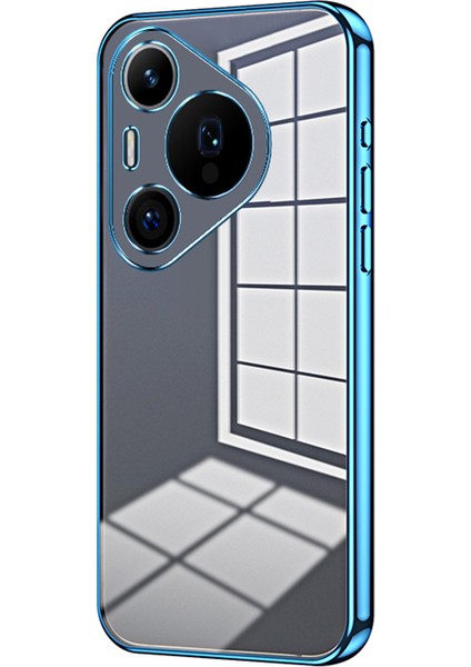Huawei Pura 70 Pro/pura 70 Pro+Kılıf Renkli Çerçeve Elektrokaplama Tpu Telefon Kılıfı-Mavi (Yurt Dışından)