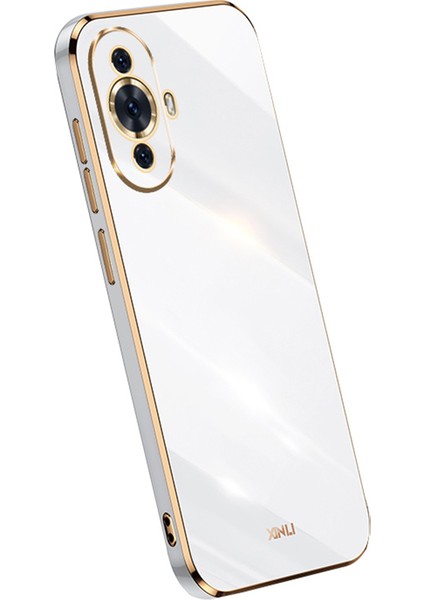 Xınlı Düşmeye Karşı Telefon Kılıfı Huawei Nova 11/nova 12S 4g/nova 12 Lite 4g, Elektrokaplamalı Hassas Lens Kesik Tpu Kapak-Beyaz (Yurt Dışından)