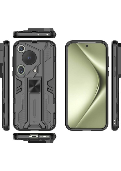 Huawei Pura 70 Ultra Kılıf Pc+Tpu Kickstand Düşmeye Karşı Telefon Kılıfı-Siyah (Yurt Dışından) fırsatları