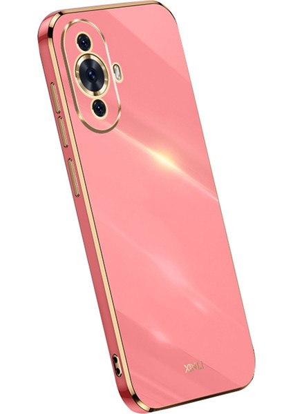Xınlı Düşmeye Karşı Telefon Kılıfı Huawei Nova 11/nova 12S 4g/nova 12 Lite 4g, Elektrokaplamalı Hassas Lens Kesik Tpu Kapak-Kırmızı (Yurt Dışından)