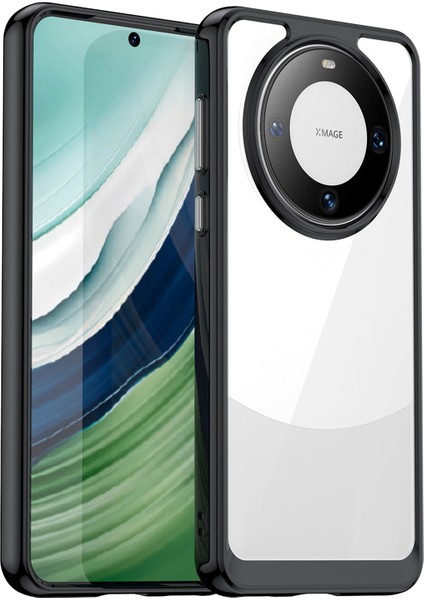 Huawei Mate 60 Kapaklı Düşmeye Dayanıklı Tpu+Akrilik Telefon Kılıfı-Siyah (Yurt Dışından)