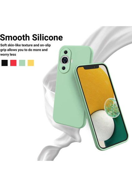 Huawei Nova 11 Pro/nova 11 Ultra Ince Uyumlu Kabuk Sıvı Silikon Telefon Kılıfı Yumuşak Astarlı Çizilmez Telefon Kılıfı-Yeşil (Yurt Dışından) fırsatları