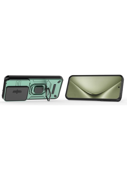 Huawei Pura 70 Ultra Kılıf Kickstand Darbeye Dayanıklı Sağlam Pc+Tpu Telefon Kılıfı Kamera Koruması-Yeşil (Yurt Dışından) fırsatları