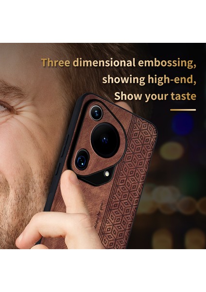 Azns Huawei Pura 70 Ultra Kılıf Pu Deri+Tpu Baskılı Desen Kaymaz Tutacak Telefon Kılıfı-Kahverengi (Yurt Dışından) modelleri