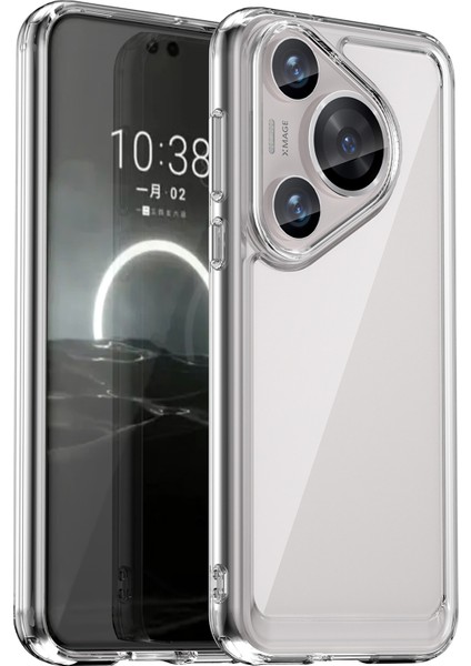 Huawei Pura 70 Pro Telefon Kılıfı Tpu Çerçeve Şeffaf Akrilik Darbeye Dayanıklı Telefon Kılıfı-Şeffaf (Yurt Dışından)