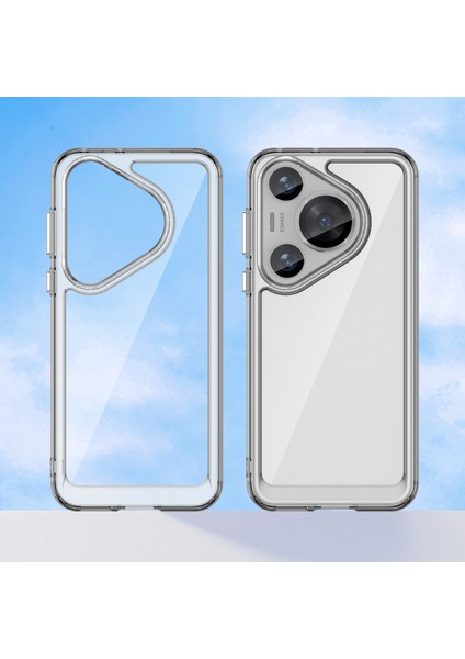Huawei Pura 70 Pro Telefon Kılıfı Tpu Çerçeve Şeffaf Akrilik Darbeye Dayanıklı Telefon Kılıfı-Şeffaf (Yurt Dışından) fiyatları