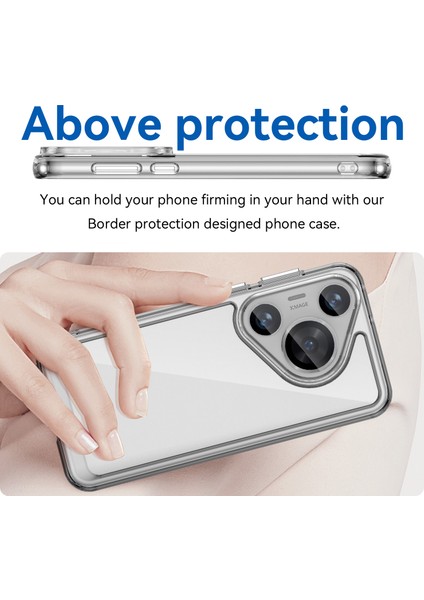 Huawei Pura 70 Pro Telefon Kılıfı Tpu Çerçeve Şeffaf Akrilik Darbeye Dayanıklı Telefon Kılıfı-Şeffaf (Yurt Dışından) fırsatları