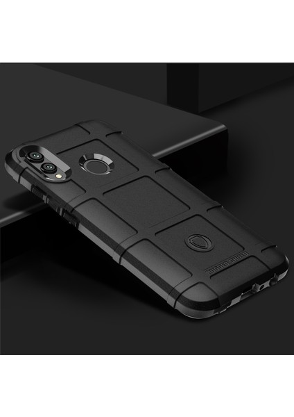 Darbeye Dayanıklı Kare Izgara Doku Yumuşak Tpu Cep Telefonu Kılıfı Huawei Honor 10 Lite/p Smart (2019)-SIYAH (Yurt Dışından) modelleri