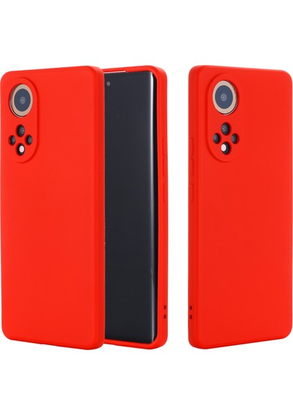 Huawei Nova 9/honor 50-Kırmızı Için Yumuşak Sıvı Silikon Çizilmez Mikrofiber Astarlı Koruyucu Kılıf Kayışlı (Yurt Dışından) fiyatları