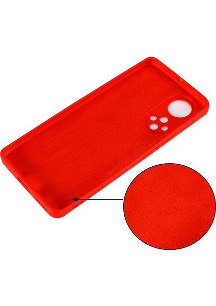 Huawei Nova 9/honor 50-Kırmızı Için Yumuşak Sıvı Silikon Çizilmez Mikrofiber Astarlı Koruyucu Kılıf Kayışlı (Yurt Dışından) modelleri