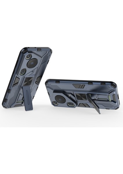 Huawei Pura 70 Ultra Kılıf Pc+Tpu Kickstand Düşmeye Karşı Telefon Kılıfı-Mavi (Yurt Dışından) modelleri