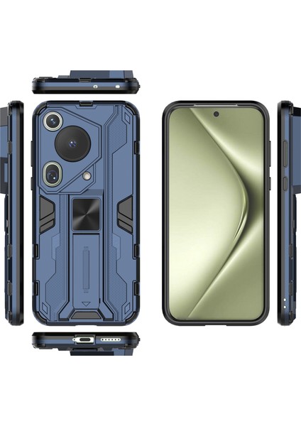 Huawei Pura 70 Ultra Kılıf Pc+Tpu Kickstand Düşmeye Karşı Telefon Kılıfı-Mavi (Yurt Dışından) fırsatları