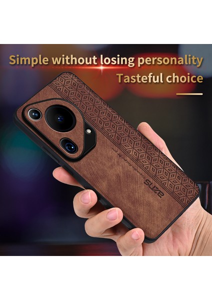 Azns Huawei Pura 70 Ultra Kılıf Pu Deri+Tpu Baskılı Desen Kaymaz Tutacak Telefon Kılıfı-Mavi (Yurt Dışından) fiyatları