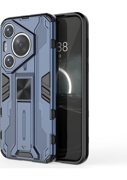 Huawei Pura 70 Pro/pura 70 Pro+Kılıf Kickstand Pc+Tpu Telefon Arka Kapağı-Mavi (Yurt Dışından)