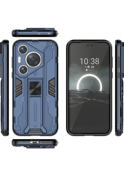 Huawei Pura 70 Pro/pura 70 Pro+Kılıf Kickstand Pc+Tpu Telefon Arka Kapağı-Mavi (Yurt Dışından) fırsatları