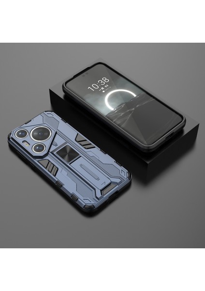 Huawei Pura 70 Pro/pura 70 Pro+Kılıf Kickstand Pc+Tpu Telefon Arka Kapağı-Mavi (Yurt Dışından) indirimleri
