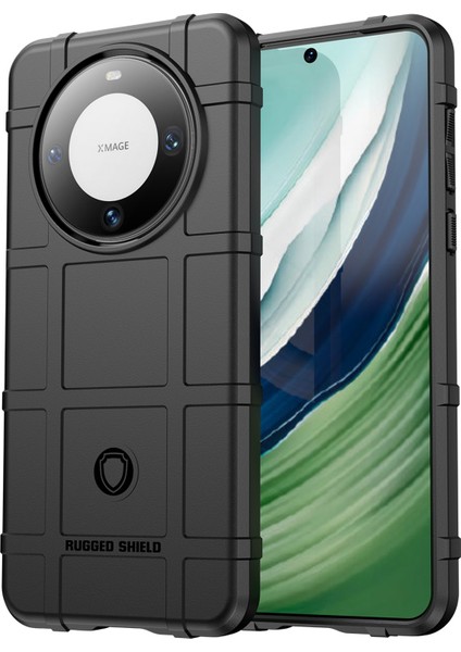 Huawei Mate 60 Kılıf Çizilmez Kare Izgara Doku Tpu Telefon Koruyucu-Siyah (Yurt Dışından)