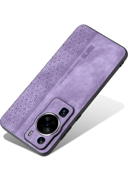Azns Huawei P60/P60 Pro Için Arka Kabuk Baskılı Pu Deri Kaplamalı Tpu Kapak Telefon Kılıfı-Mor (Yurt Dışından) fırsatları