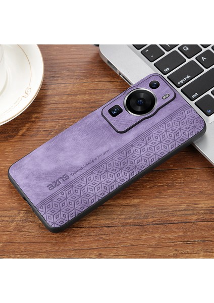 Azns Huawei P60/P60 Pro Için Arka Kabuk Baskılı Pu Deri Kaplamalı Tpu Kapak Telefon Kılıfı-Mor (Yurt Dışından) indirimleri